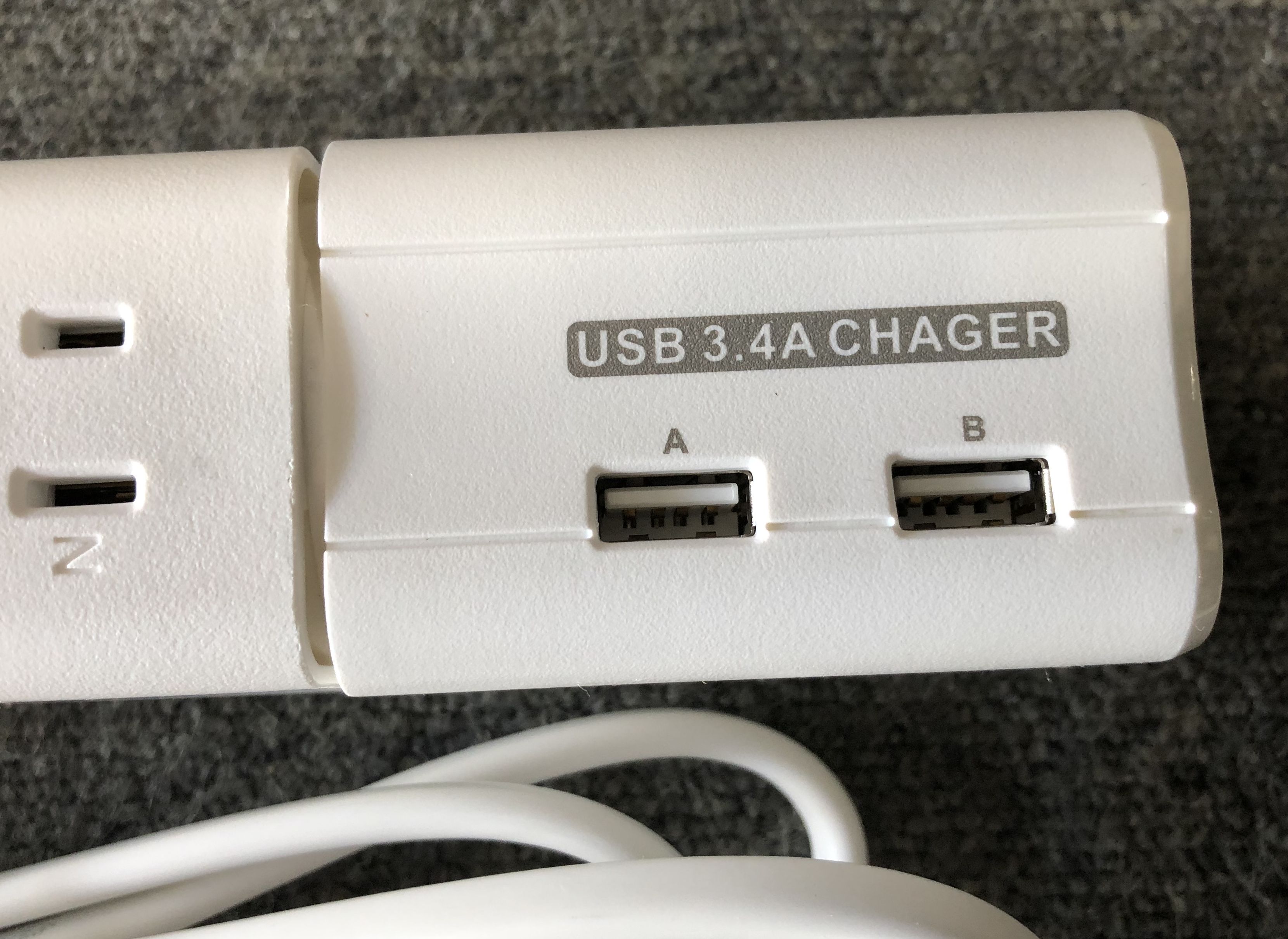 USB給電機能付 6個口OAタップ 回転式 2ポート